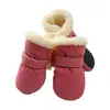 Botas de nieve acolchadas con suela suave y forro de felpa para perro mascota, juego de patas para perro Teddy Bomei VIP que el perro oso, zapatos para mascotas al por mayor