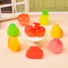 Miniatura Dibujos Animados Luminoso Mordisco Fruta Comida Juguete Lindo Coche Escritorio Resina Adornos DIY Decoraciones Hechas a Mano