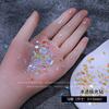 Rhinestones Blancos Irregulares de Mini Tamaño Plano de Fondo Aurora Hielo Transparente para Decoración de Uñas