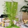 Tecido de Gaze Verde Transparente Malha Creche Criação Ambiental Decoração Artesanal Estilo Chinês Arranjo de Cena Gaze Leve Translúcida Macia Abacate