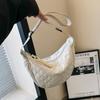 Bolso Dumpling de Moda de Lona para Mujer Nuevo Estilo Ins Simple para Ir al Trabajo Bolso de Hombro Deportivo de Ocio Bolso Mensajero Venta al por Mayor