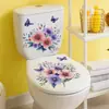 Va-M342 Flores y Hojas Acuarela Pegatinas Decorativas para Dormitorio Baño Inodoro Pegatinas de Embellecimiento Autoadhesivas Venta al por Mayor Exportación