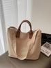 Bolsa de Lona para Mujer de Gran Capacidad 2025 Nueva Bolsa para Ropa de Trabajo para Clase de Estudiante Universitario Versátil Casual Simple Bandolera Tote