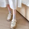 Calcetines de mujer primavera y verano 2024 nuevos color caramelo dopamina Blanco calcetines pequeños calcetines de algodón para mujer al por mayor
