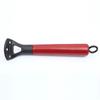 Pieza de aluminio de tres agujeros mango de olla de madera de haya acero inoxidable sartén wok mango de sartén universal accesorios para ollas perilla superior oreja de olla venta al por mayor