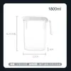 Hervidor de agua de plástico transparente para bebidas frías, de gran capacidad, para refrigerador, con puerta lateral, para jugos, tés y bebidas frías, para remojo en hielo y agua fría.