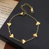 Novas Pulseiras de Casal Europeias e Americanas Mais Vendidas, Pulseiras de Aço Titânio Modernas e Simples Banhadas a Ouro 18K Real Joias de Mão de Luxo Acessível