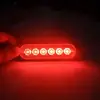 Luz de Advertência Ultra Fina 6 LEDs para Motocicleta Pickup Luz Piscante 12V24V Universal Sinalizador Lateral Pisca Super Brilhante
