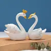 Decoraciones Creativas Grandes para Coche Seleccionadas Cuidadosamente, Adornos para Coche de Pareja de Cisnes de Dibujos Animados, Decoraciones Románticas para Coche de Pareja de Cisnes