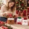 Bolsa de regalo navideña transfronteriza, creativa y portátil, de piel sintética, con cierre de hebilla, para Nochebuena, venta al por mayor
