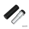 Tubo de plástico redondo negro mate para lápiz labial tubo vacío tubo de lápiz labial hebilla de inyección carcasa de lápiz labial empaque cosmético al por mayor