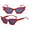 Óculos de Sol Irregulares Divertidos para Mulheres 2026 Novo Estilo Hastes Finas Retrô Personalidade Cool Óculos de Sol Decorativos de Halloween