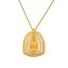 Loja de ouro com ouro de areia diamante grande dia Buda Buda rotativo pingente de Buda colar de transporte corda feminina pingente atacado