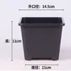Maceta Suculenta Estilo Coreano Maceta Cuadrada Grande Negra Maceta Cuadrada Engrosada para Bonsái Maceta Suculenta Maceta Cuadrada Negra de Plástico