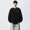 Sudadera Nueva para Hombre Otoño/Invierno 2026 con Estampado Geométrico, Moderna y Única, Corte Holgado, Tallas Grandes, Top de Moda Juvenil