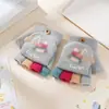 Guantes de dedo medio para niños otoño e invierno niños medio dedo cálidos lindos estudiantes de primaria escritura guantes de punto de doble propósito al por mayor