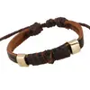 Pulseira unissex estilo europeu e americano pulseira tecida de couro genuíno pulseira vintage de couro de vaca pulseira mais vendida da AliExpress