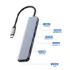 Estación de Acoplamiento Tipo Fábrica Súper 8 en 1 Tipo-C Hub USB 3.0 Lector de Tarjetas Extensor de Audio Venta al por Mayor