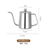 Comercio Exterior Envío Gratis Cafetera de Teflón de 600 ml con Tapa y Pico Largo, Cafetera de Acero Inoxidable 304 para Pour-Over