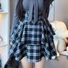 Conjunto de Vestido Pastel Estilo Chanel Talla Grande Otoño e Invierno Chica Picante Hermana Ligeramente Gordita Top de Punto Adelgazante Conjunto de Dos Piezas