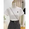 Camiseta Básica Regular Fit Gola Redonda Manga Curta para Mulheres, Fashion, Simples, Casual, Rejuvenescedora, Top 100% Algodão