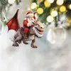 Decoración de Producto de Dinosaurio Rosa Navideño Transfronterizo Colgante Plano Acrílico para Árbol de Navidad Decoración para Árbol de Navidad del Grinch