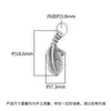 Pingente de Pena Retrô em Prata 925 Pulseira com Corrente de Prata Corda Trançada Acessórios Pequenos de Prata Esterlina DIY Acessórios Joias de Prata Japonesas e Coreanas