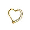 Pendientes de clip de oreja de diamante con forma de corazón de acero inoxidable de 8/10 mm de diámetro interior, joyería al por mayor 316L