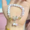 Pulseira Borboleta Explosão Tampa de Leite Estilo Chinês Design de Nicho Estilo Floresta Doce Nova Colorida com Contas Joia Estudantil