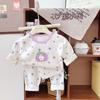 Traje de ropa interior de primavera y otoño para niños Anmeiya para hombre y mujer sin varillas ropa de otoño pantalones de otoño ropa de casa de jengibre para niños fabricantes venta al por mayor