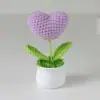 Ramo Pequeño de Punto Transfronterizo en Maceta Regalo para el Día del Maestro Producto Terminado Hilo Girasol Flor Artificial Decoración de Escritorio