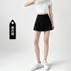 Saia com Bolso Escondido Sem Costura, Saia Curta Esportiva para Mulheres, Shorts de Yoga de Verão, Cintura Alta Emagrecedora Anti-Exposição Saia de Tênis, Esportes Fitness