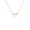 Collar de Electrocardiograma de Acero de Titanio de Moda para Mujer, Nicho de Tendencia, Diseño de Alta Gama, Cadena para Clavícula, Lujo Ligero, Accesorios con Colgante de Latido del Corazón