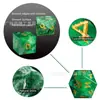Precio al por mayor Set de 7 Piezas Dados Dnd Dungeons and Dragons Piedra Natural Fluorita Verde Dados Multifacéticos