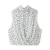 2026 Verano Nuevos Productos Moda Callejera Femenina Europea y Americana Estilo Globo Plisado Top W028 7303