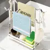 Estante para Paños de Cocina Directo de Fábrica, Organizador de Almacenamiento de Paños de Cocina Montado en la Pared Sin Taladro, Escurridor para Esponjas