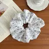 Scrunchie Floral Dulce Estilo Coreano para Mujer Pinza para el Cabello de Borde Ancho de Gama Alta Diadema Estilo Suave Sujetador de Cola de Caballo Accesorios para el Cabello