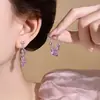 Aretes de Borla de Cristal Azul Glaciar, Estilo Largo, Lujo Accesible, Diseño Versátil, Aretes Personalizados de Vacaciones Playa Primavera y Verano