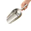 Pala para Hielo de Acero Inoxidable, Pala para Arroz, Pala para Harina, Pala Especial para Alimentos para Tiendas de Té con Leche, Pala Pequeña de Fondo Plano, Pala para Té