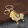 Pingente de cabra em esmalte de liga, chaveiro de animal estilo chinês para bolsa, chaveiro de carro, pequeno presente auspicioso para atacado