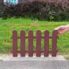 Cerca de plástico PVC marrom cerca de jardim decoração de jardim de pátio cerca com textura de madeira anti-real decoração de interior Escola