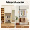 Perchero de suelo a techo, no requiere taladrar, extensible, adecuado para dormitorios, balcones y uso en interiores, con diseño reforzado y engrosado, para colgar ropa y almacenar artículos, producto transfronterizo