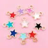 Joias DIY Pingente de Estrela Esmaltada Estrela de Cinco Pontas Acessórios de Liga para Colar Pulseira Brincos Corrente de Celular Pequenos Charms