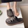 Pantuflas Baotou de Nicho Ins de Estilo Coreano con Suela Gruesa para Mujer, Sandalias Baotou Huecas Bidireccionales, Estilo Cueva Mori, Pantuflas de Playa