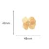 Piezas de Flor de Seis Pétalos Huecos Dorados DIY Tocado Nupcial Material de Abanico Xiuhe Grupo Moda Hecho a Mano Material para Accesorios para el Cabello