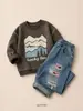 Conjunto de Ropa de Otoño para Niños 2026 Nuevo Estilo Coreano Sudadera Casual Sudadera de Primavera y Otoño Chico Guapo Elegante Moderno