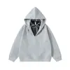 Sudadera con capucha de estilo retro japonés Rumeng, imitación de dos piezas con cuello de camisa a cuadros, holgada y rígida, transpirable, adecuada para otoño y para ir al trabajo