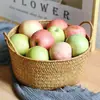 TDL10E Cesta de Algas Marinhas Trançadas Alça para Utensílios Domésticos Caixa de Armazenamento de Cosméticos Vaso de Flores de Grama Binaural