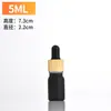 5ml 30ml 100ml Líquido Esencia Botella Pequeña Botella de Aceite Esencial Mate Botella Gotero Anillo de Grano de Madera Botella Vacía Cosmética