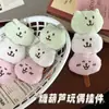 Chaveiro Vintage Estilo Japonês Pingente de Boneca de Pelúcia Fofa Charme Feminino Acessório para Bolsa de Estudante
